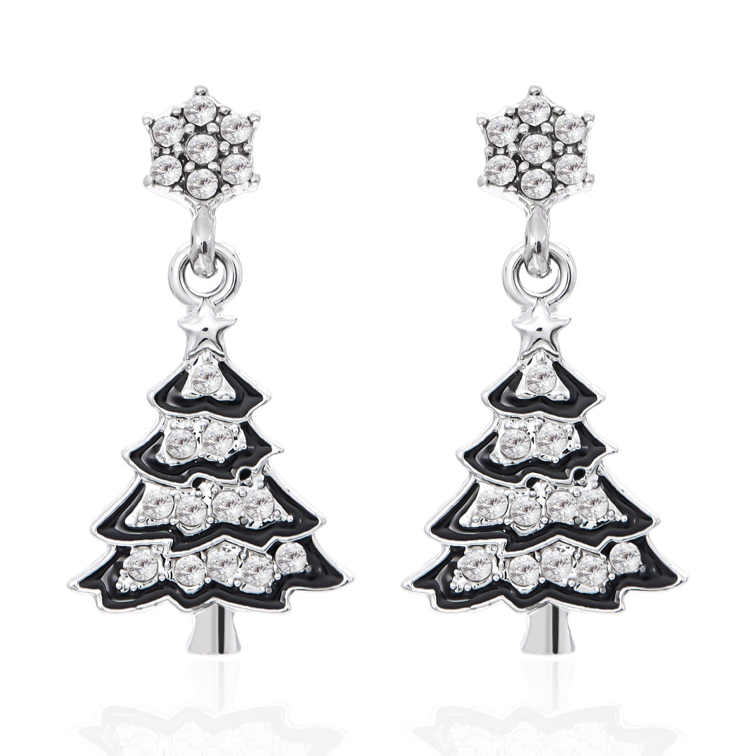 Wholesale Christmas earrings bow wreath Christmas tree earrings